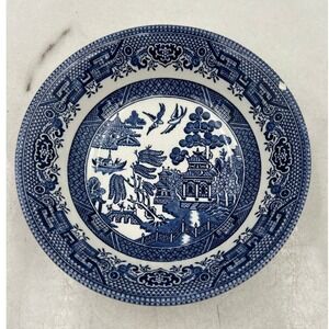 VTG Churchill Blue Willow Pattern Bowls England Chinoiserie 6"
